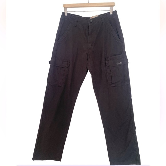 WRANGLER RELAXED FIT MENS BLACK CARGO WORKPANTS SIZE 32x32 - Picture 1 of 5
